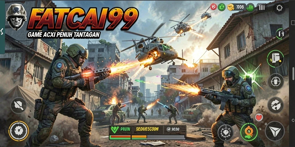 Tangkapan layar gameplay action dari FATCAI99 dengan pertarungan yang intens.