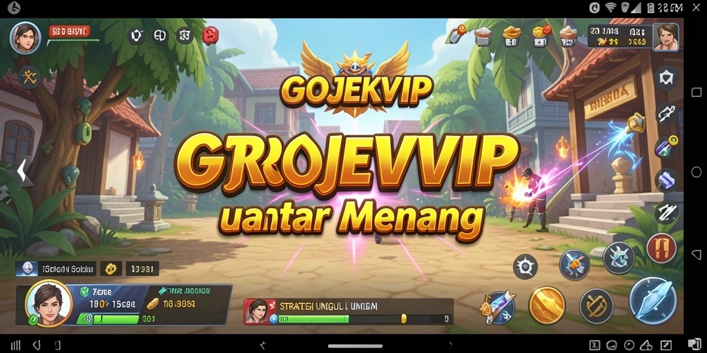 Tangkapan layar utama gameplay GOJEKVIP dengan fokus pada strategi dan taktik.