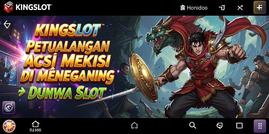 Tangkapan layar dari gameplay KINGSLOT menampilkan aksi mendebarkan dan warna-warni.