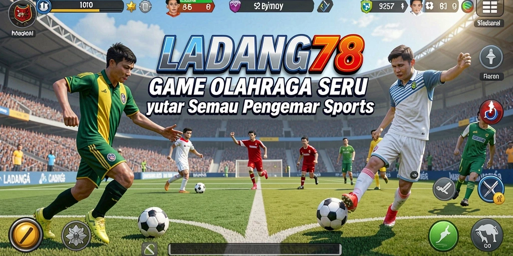 Tampilan menarik dari gameplay olahraga dalam LADANG78.