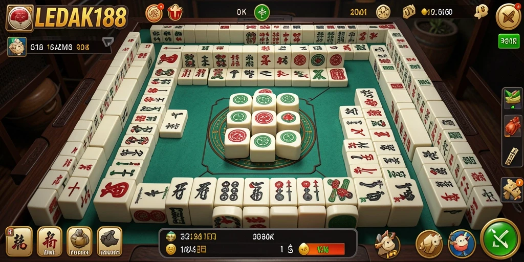 Tampilan gameplay Mahjong yang menarik dan penuh strategi.