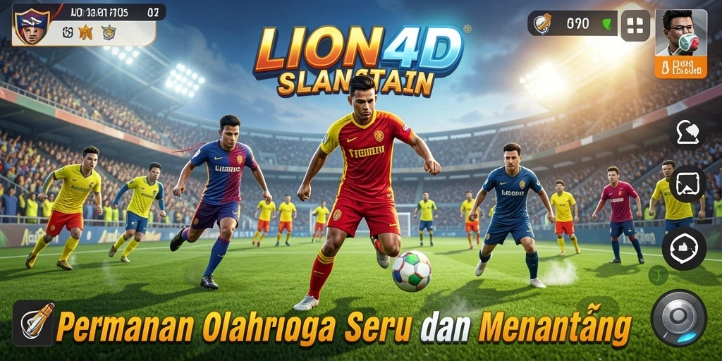 Tangkapan layar gameplay LION4D yang menggambarkan aksi olahraga seru.