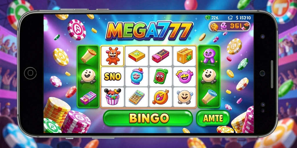 Tampilan gameplay Bingo yang menarik di MEGA777.
