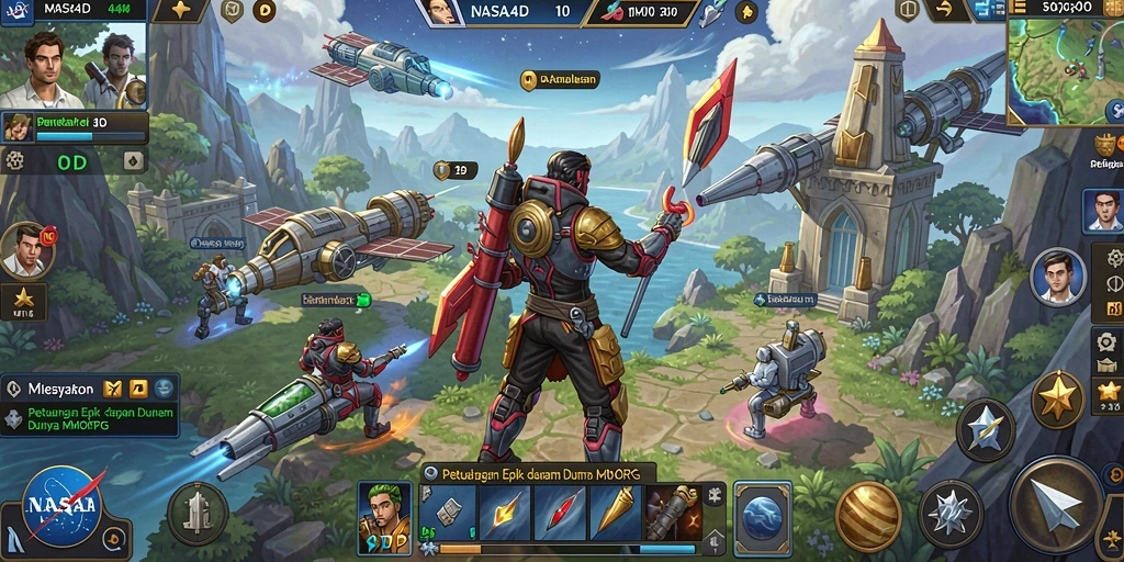 Gameplay epik di dunia luar angkasa yang menantang dan menarik.