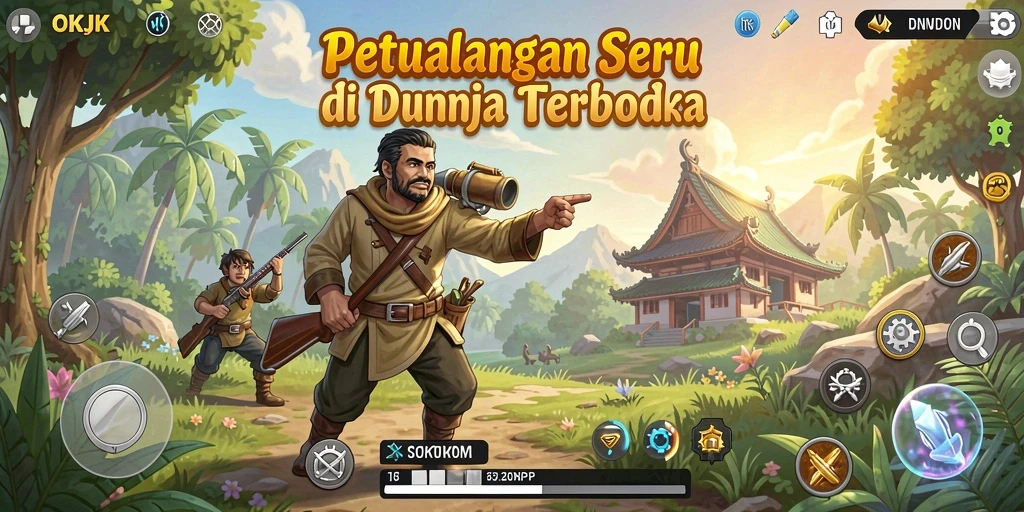 Gameplay seru di dunia terbuka OKJK yang menakjubkan.