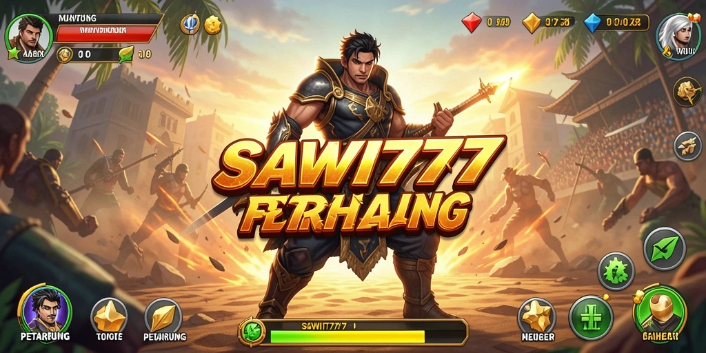 Screenshot gameplay SAWIT777 yang menampilkan aksi pertarungan yang mendebarkan.