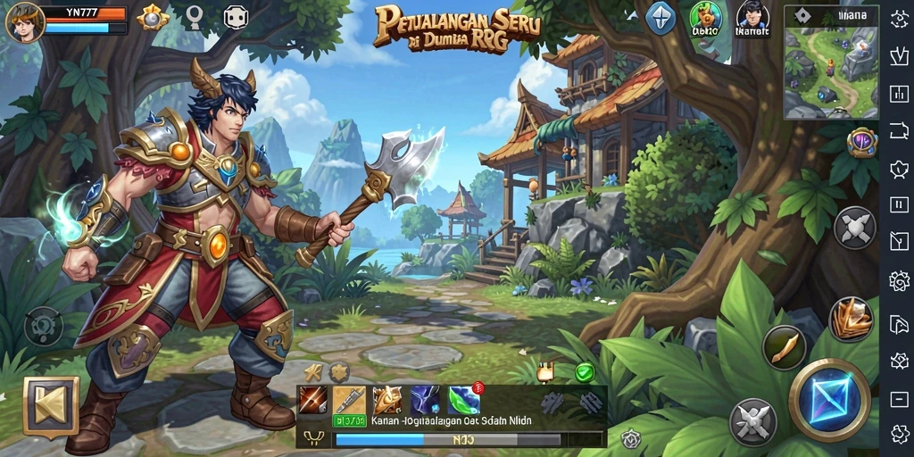 Screenshot gameplay YN777 menampilkan aksi pertempuran yang mendebarkan.
